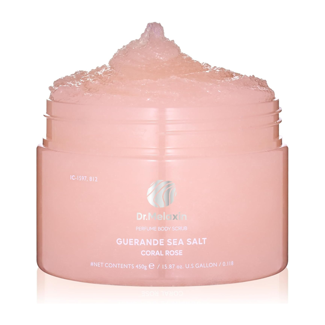 DR MELAXIN Guerande Sea Salt Perfume Body Scrub Coral Rose - 450g